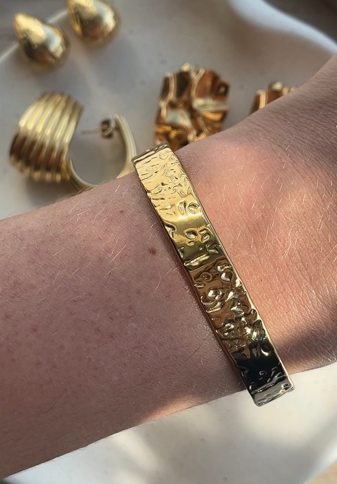 Aegean Hammered Bangle